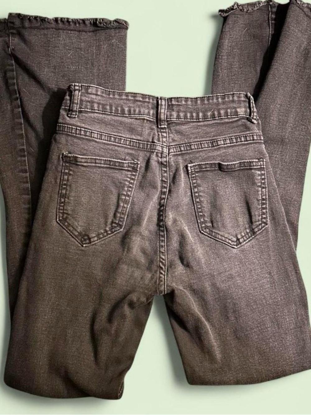 black flared jeans